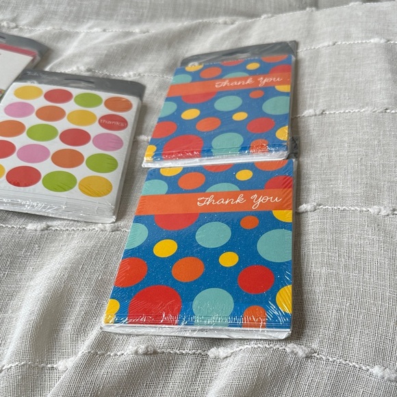 Thank You Card w/Envelopes Set of 36 cards (5 pks) Glitter Polka Dots NWT Thanks - Picture 6 of 10